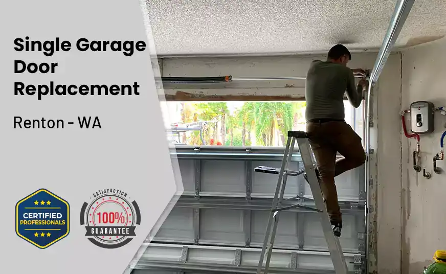 Single Garage Door Replacement Renton - WA 